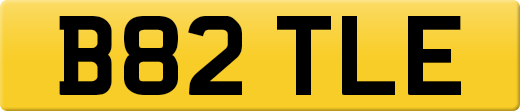 B82 TLE private number plate